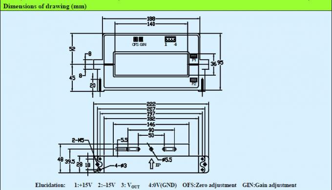 Hall Effect Split Core Type Current Transformer / Current Sensor Open Loop Device