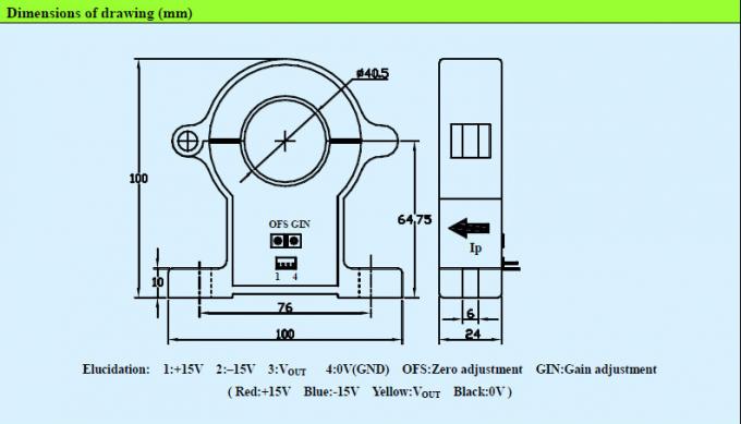 Light Weight Hall Effect Current Sensor Wide Range Measurement CS800EK2