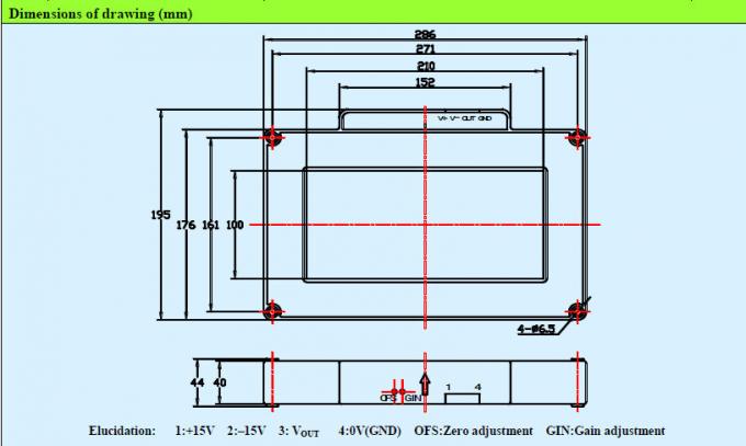 Open Loop Hall Effect Current Sensor 210X100mm Window Size 20000A